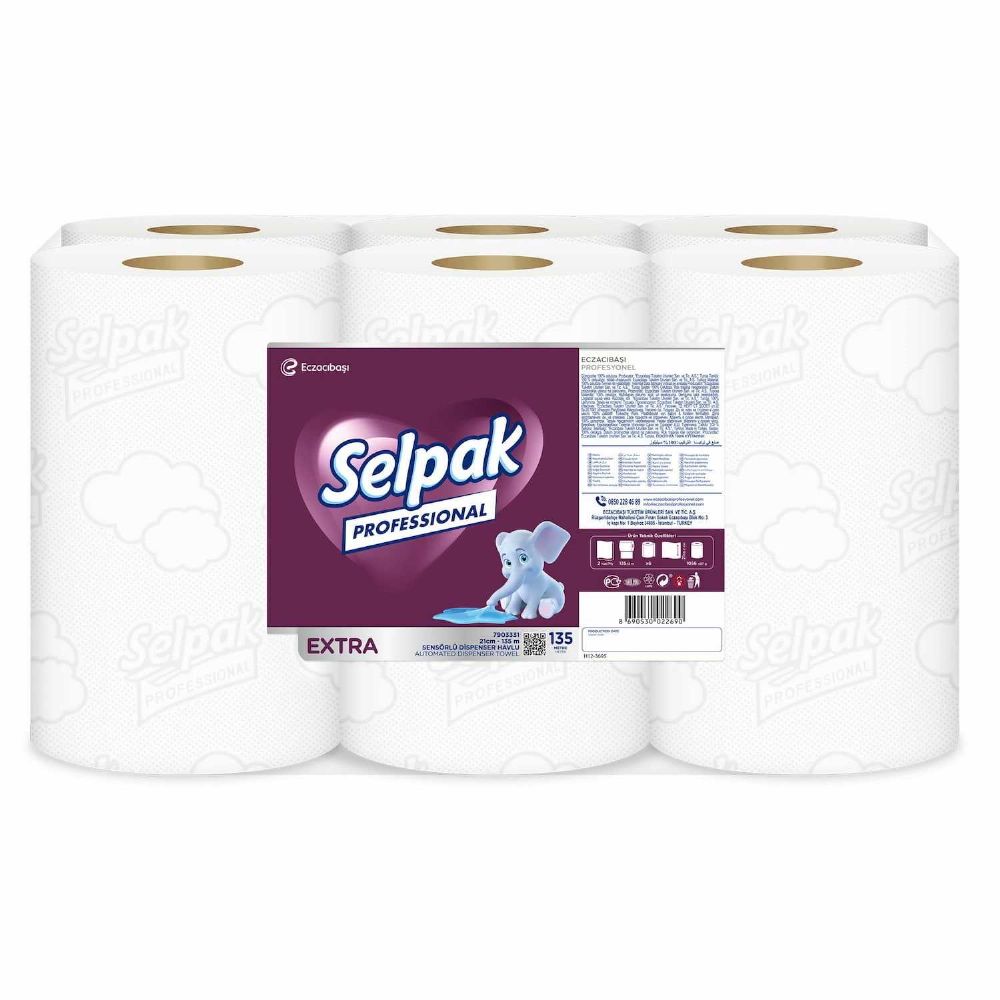 Selpak Professional Extra Sensörlü Dispenser Havlu 135m Toptan